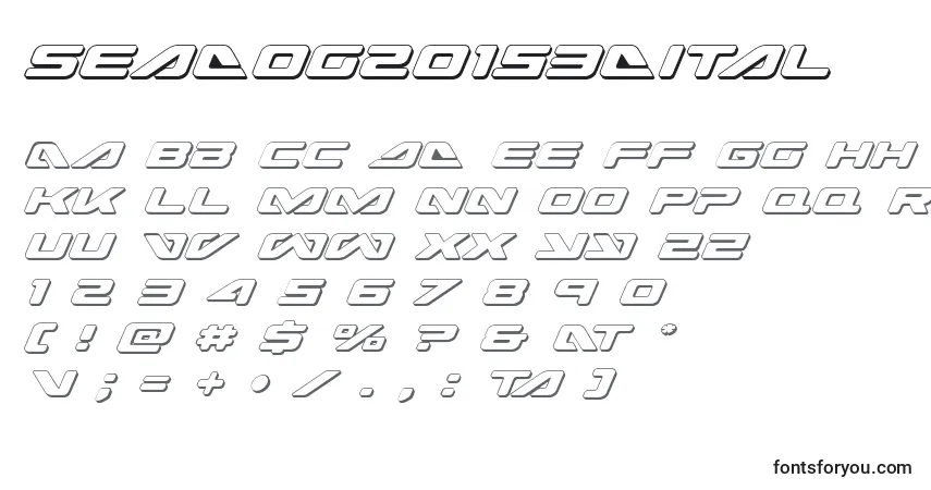 Schriftart Seadog20153dital (139849) – Alphabet, Zahlen, spezielle Symbole