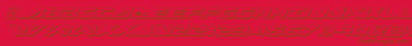 フォントseadog20153dital – 赤い背景に茶色の文字