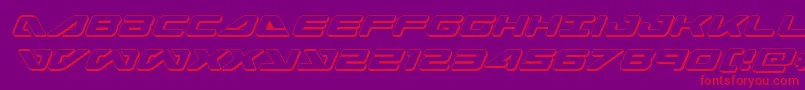 seadog20153dital Font – Red Fonts on Purple Background