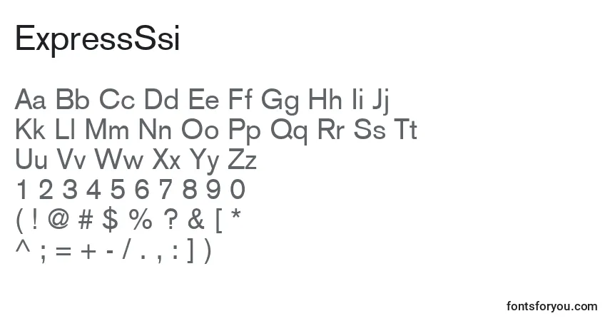 Шрифт ExpressSsi – алфавит, цифры, специальные символы