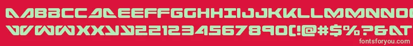 seadog2015cond Font – Green Fonts on Red Background