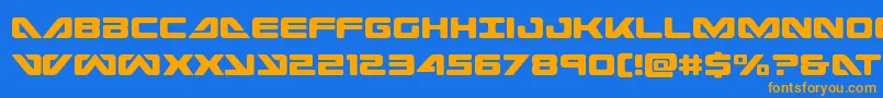 seadog2015cond Font – Orange Fonts on Blue Background