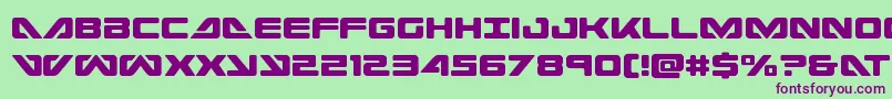 seadog2015cond Font – Purple Fonts on Green Background