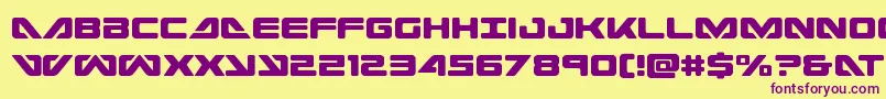 seadog2015cond Font – Purple Fonts on Yellow Background