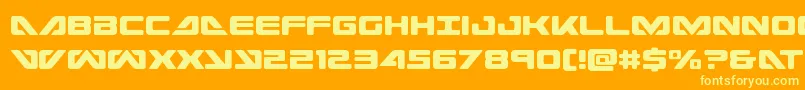 seadog2015cond Font – Yellow Fonts on Orange Background