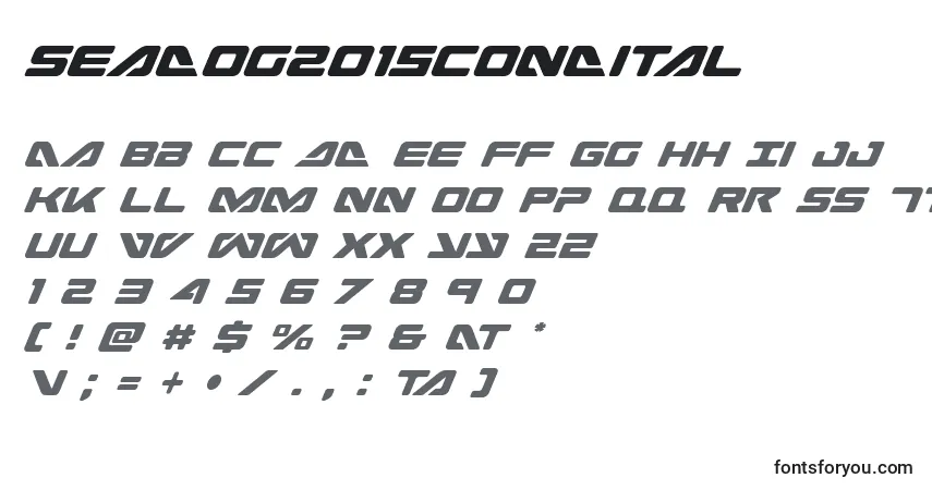 Schriftart Seadog2015condital (139851) – Alphabet, Zahlen, spezielle Symbole