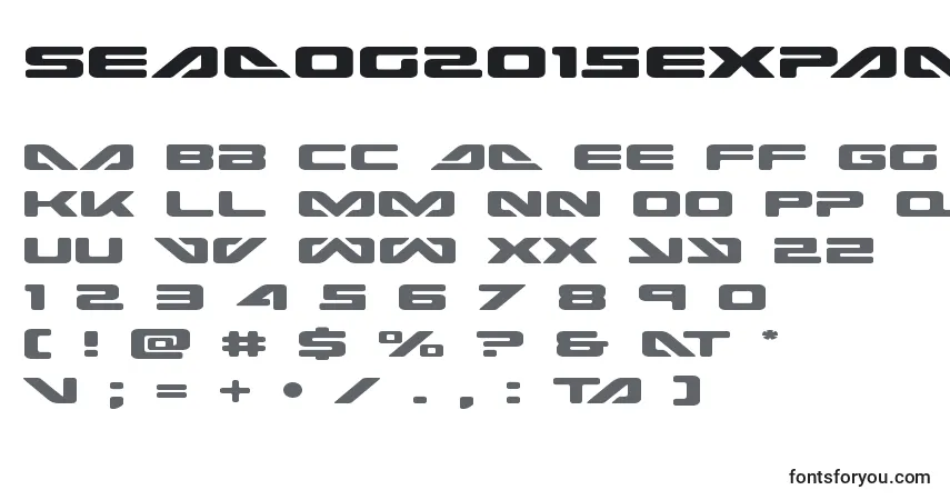 Schriftart Seadog2015expand (139852) – Alphabet, Zahlen, spezielle Symbole