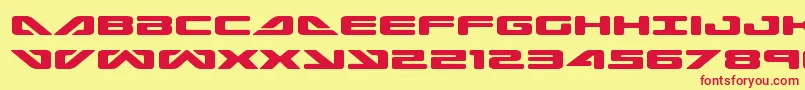seadog2015expand Font – Red Fonts on Yellow Background