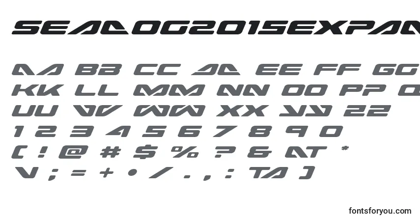 Schriftart Seadog2015expandital (139853) – Alphabet, Zahlen, spezielle Symbole