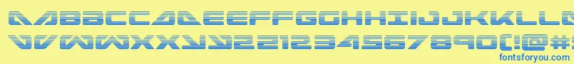 seadog2015grad Font – Blue Fonts on Yellow Background