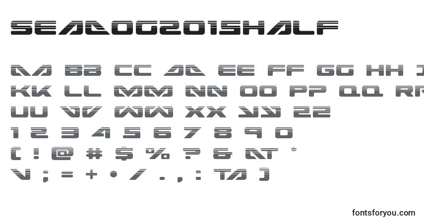A fonte Seadog2015half (139856) – alfabeto, números, caracteres especiais
