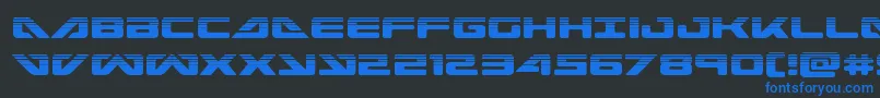 seadog2015half Font – Blue Fonts on Black Background