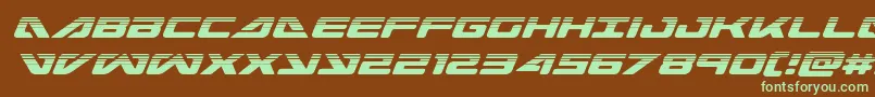 seadog2015halfital Font – Green Fonts on Brown Background