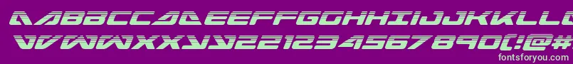 seadog2015halfital Font – Green Fonts on Purple Background