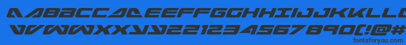 seadog2015ital Font – Black Fonts on Blue Background