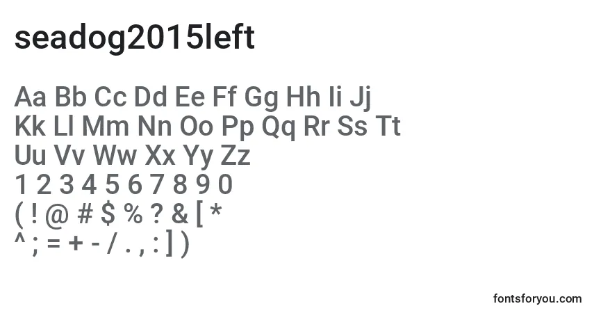 Czcionka Seadog2015left (139859) – alfabet, cyfry, specjalne znaki