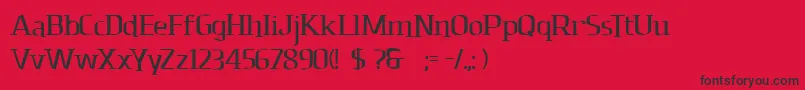 Dolomitesxtra Font – Black Fonts on Red Background
