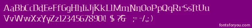 Dolomitesxtra Font – Pink Fonts on Purple Background