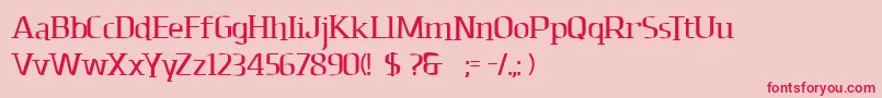 Dolomitesxtra Font – Red Fonts on Pink Background