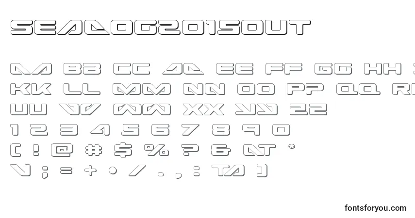 Schriftart Seadog2015out (139860) – Alphabet, Zahlen, spezielle Symbole