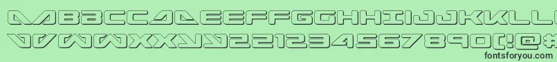 フォントseadog2015out – 緑の背景に黒い文字