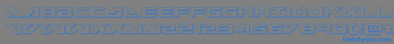 seadog2015out Font – Blue Fonts on Gray Background