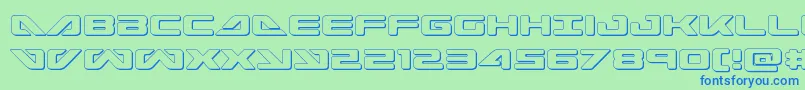 seadog2015out Font – Blue Fonts on Green Background