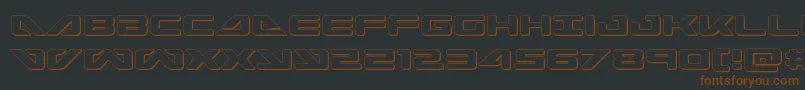 フォントseadog2015out – 黒い背景に茶色のフォント