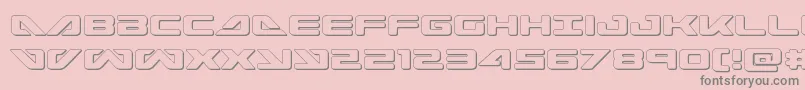 seadog2015out Font – Gray Fonts on Pink Background