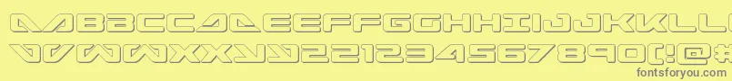 seadog2015out Font – Gray Fonts on Yellow Background