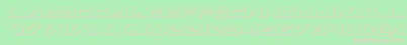 seadog2015out-fontti – vaaleanpunaiset fontit vihreällä taustalla