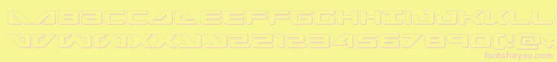 フォントseadog2015out – ピンクのフォント、黄色の背景