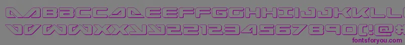 フォントseadog2015out – 紫色のフォント、灰色の背景