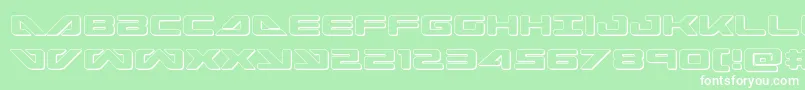 seadog2015out Font – White Fonts on Green Background