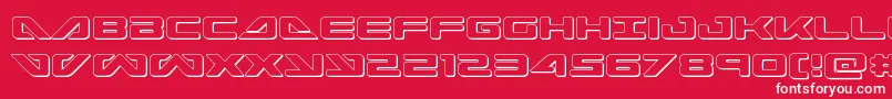 フォントseadog2015out – 赤い背景に白い文字