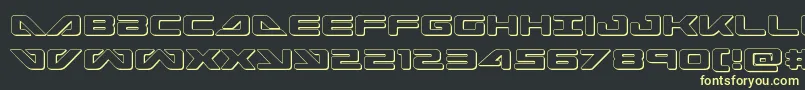 Шрифт seadog2015out – жёлтые шрифты на чёрном фоне