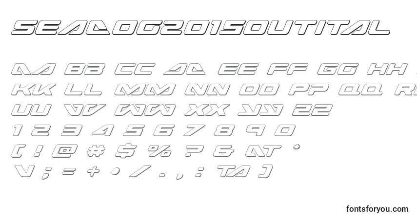 Schriftart Seadog2015outital (139861) – Alphabet, Zahlen, spezielle Symbole