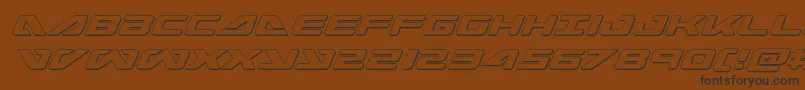 フォントseadog2015outital – 黒い文字が茶色の背景にあります
