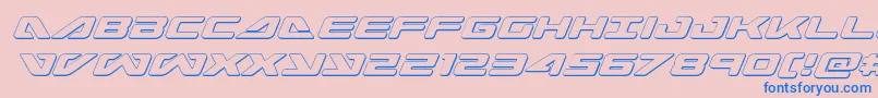 seadog2015outital Font – Blue Fonts on Pink Background