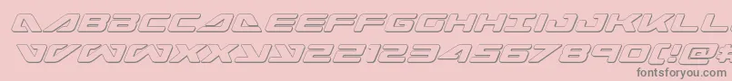 seadog2015outital Font – Gray Fonts on Pink Background