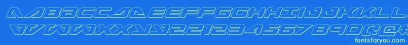 seadog2015outital Font – Green Fonts on Blue Background