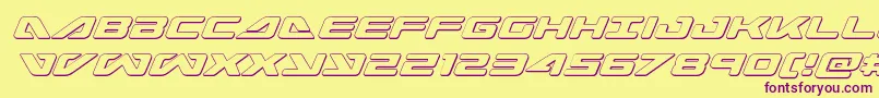 seadog2015outital Font – Purple Fonts on Yellow Background