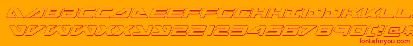 seadog2015outital-Schriftart – Rote Schriften auf orangefarbenem Hintergrund