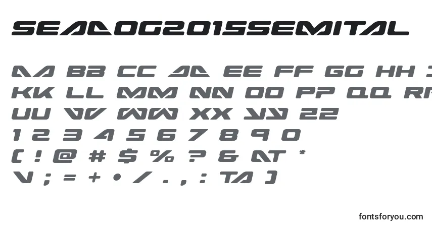 A fonte Seadog2015semital (139862) – alfabeto, números, caracteres especiais