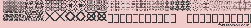 Seamless patterns Demo Font – Black Fonts on Pink Background