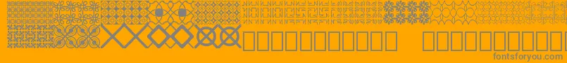 Saiba mais sobre a fonte Seamless patterns Demo Fonte Seamless patterns Demo – fontes cinzas em um fundo laranja