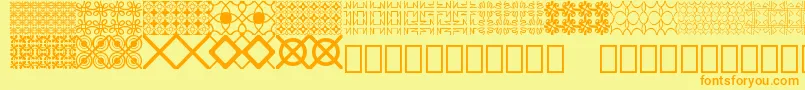 Czcionka Seamless patterns Demo – pomarańczowe czcionki na żółtym tle