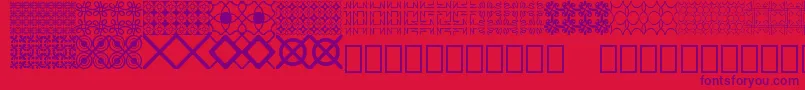 Seamless patterns Demo Font – Purple Fonts on Red Background