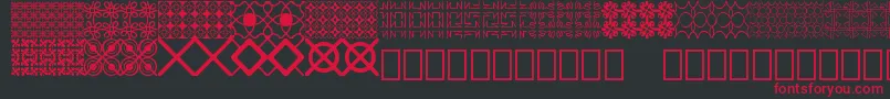 Шрифт Seamless patterns Demo – красные шрифты на чёрном фоне