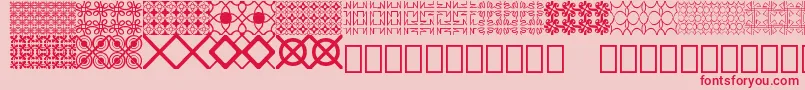 Police Seamless patterns Demo – polices rouges sur fond rose